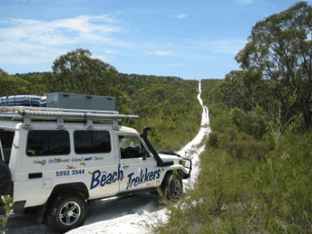 Beach trekkers North Stradbroke Island - Tourism Guide