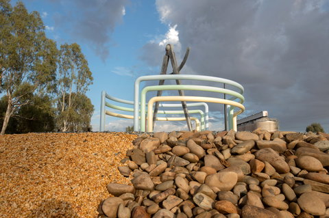 Lyrics, Landscapes And Lintels - Leeton Public Art Trail - Tourism Guide 1