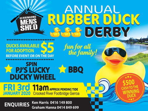 Gerringong Men’s Shed Annual Duck Derby - Travel Agents 0