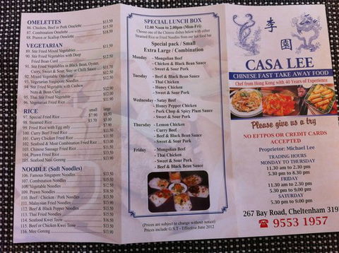 Casa Lee Chinese Food - Cruises Travel 0